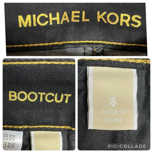 Michael Kors Dark Blue/Black Boot Cut Dressy Casual Closet Staple Jeans - Sz 8 - Picture 3 of 15